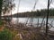 Beautiful view on the Shining Stone Hiking Trail during the summer at the Blue Lakes, Duck Mountain Provincial Park, Manitoba,