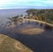 Beautiful view from the shore of lake Onega