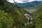 Beautiful view of small Georgian mountain town Borjomi