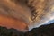 Beautiful view of the smoke coming from the Puyehue volcano located in Chile