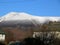 A beautiful view of snow on Cat Bells from the Lakeside ,Cumbria,England