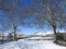 Beautiful view on snow from the viewpoint of Vegamian, BoÃ±ar LeÃ³n, Spain