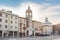 Beautiful view of the Square of the Three Martyrs in Rimini, Italy