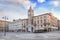 Beautiful view of the Square of the Three Martyrs in Rimini, Italy