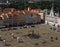 Beautiful view of the square in ÄŒeskÃ© BudÄ›jovice, where there are many cultural and historical monuments