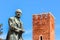 Beautiful view of Statua Di Fedele Lampertico in Vicenza