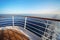 Beautiful view from stern of big cruise ship