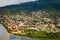 Beautiful view of streets of Mtskheta village in Georgia at the confluence of the Mtkvari and Aragvi rivers