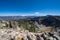 Beautiful view from the summit of mountains in the Bridger Teton National Forest