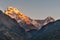 Beautiful view of sunrise of Annapurna South in Kaski region Pokhara Nepal