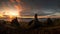 Beautiful view sunrise light rock stones Old Man of Storr Scolatand Skye Island landmark