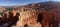 beautiful view from Sunset Point of the rugged rocky outcrops of the Bryce Canyon