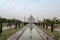 Beautiful view of taj mahal and dramatic sky in background