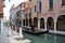 Beautiful view to canal streets gondolas marine traffic in a sunny spring day.