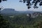 Beautiful view to Konigstein fortress and the Lilienstein mountain