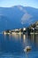 Beautiful view to lake Como, the third largest of the Italian lakes. Located at the foot of the Alps.