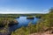 Beautiful view to lake in Repovesi national park