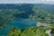 Beautiful view to Perucac lake and Bajina Basta dam