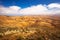 Beautiful view to vulcanic landscape of Fuerteventura Island from Morro Velosa view point near Betancuria village.