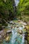 Beautiful view of Tolmin gorges near Tolmin (Slovenia)