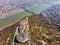 A beautiful view from the top of the day at the citadel on Gellert Mountain. Top view of Budapest and the Danube.