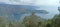 beautiful view from the top of the hill around Lake Toba