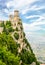 Beautiful view of the tower in San Marino