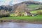 Beautiful view of the town of Tintern, Tintern Abbey, River Wye, and the nearby landscape