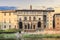 Beautiful view of the Uffizi Gallery on the banks of the Arno River in Florence, Italy