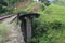 Beautiful view in the up-country railway with the black bridge.