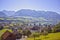 Beautiful view of a village in mountains, Sarnen, Switzerland