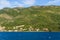 Beautiful view of the water, the Montenegrin landscape. Summer panoramic view of the Kotor Bay. September2018