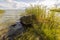 Beautiful view of waves Baltic Sea breaking against the stones. Gorgeous nature landscape view.