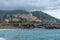 Beautiful view of the western Ligurian coast of the Province of Imperia, Italy, on a cloudy day
