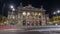 Beautiful view of Wiener Staatsoper night timelapse hyperlapsecin Vienna, Austria
