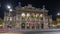 Beautiful view of Wiener Staatsoper night timelapse hyperlapsecin Vienna, Austria