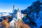 Beautiful view of world-famous Neuschwanstein Castle, the nineteenth-century Romanesque Revival palace built for King Ludwig II on