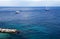 Beautiful view of yacht and boat by Capri Island