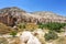 Beautiful view of Zelve open air museum, Cappadocia