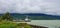 beautiful views of the harbour, clouds and mountains