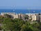 Beautiful views of houses, nature and mediterranean sea in spring in Haifa in Israel.