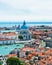 Beautiful views of the houses Venice with red tile roofs