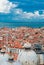 Beautiful views of the houses Venice with red tile roofs