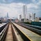 Beautiful views show Klcc, and other buildings from the commuter station.