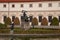 Beautiful views of the Wallenstein Gardens Park. View of the courtyard.