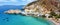Î¤he beautiful village and bay of Firopotamos on the island of Milos, Greece