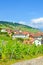 Beautiful village Rivaz in Lavaux wine region, Vaud, Switzerland. Village located by famous Geneva Lake. Swiss rural area,