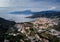 The beautiful village of Sapri at the Italian west coast - aerial view