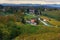 Beautiful vineyards landscape of Jeruzalem on Slovene Hills. Ljutomer. Northeastern Slovenia