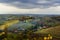 Beautiful vineyards landscape of Jeruzalem on Slovene Hills. Ljutomer. Northeastern Slovenia